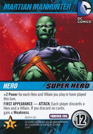 Martian Manhunter DC Deck Building Game Forever Evil Forever Evil Martian Manhunter DC Deck Building Game Forever Evil Forever Evil