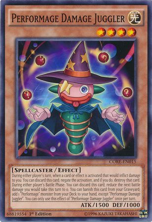 Performage Damage Juggler CORE EN015 Common 1st Edition Clash of Rebellions 1st Edition Singles Performage Damage Juggler CORE EN015 Common 1st Edition Clash of Rebellions 1st Edition Singles