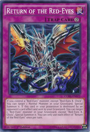 Return of the Red Eyes CORE EN072 Common 1st Edition Clash of Rebellions 1st Edition Singles Return of the Red Eyes CORE EN072 Common 1st Edition Clash of Rebellions 1st Edition Singles