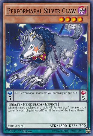 Performapal Silver Claw CORE EN090 Common 1st Edition Performapal Silver Claw CORE EN090 Common 1st Edition