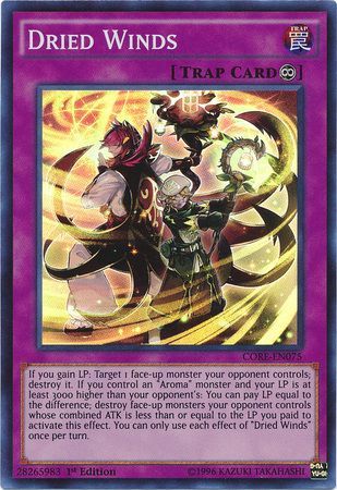 Dried Winds CORE EN075 Super Rare 1st Edition Clash of Rebellions 1st Edition Singles Dried Winds CORE EN075 Super Rare 1st Edition Clash of Rebellions 1st Edition Singles