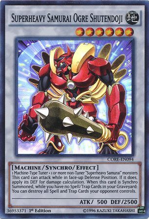 Superheavy Samurai Ogre Shutendoji CORE EN094 Super Rare 1st Edition Clash of Rebellions 1st Edition Singles Superheavy Samurai Ogre Shutendoji CORE EN094 Super Rare 1st Edition Clash of Rebellions 1st Edition Singles
