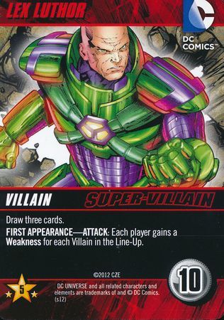 Lex Luthor DC Deck Building Game 2012 Lex Luthor DC Deck Building Game 2012