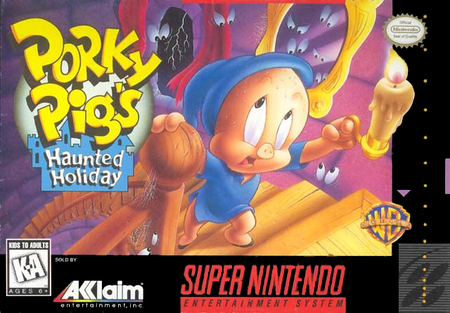 Porky Pigs Haunted Holiday SNES Super Nintendo SNES Porky Pigs Haunted Holiday SNES Super Nintendo SNES