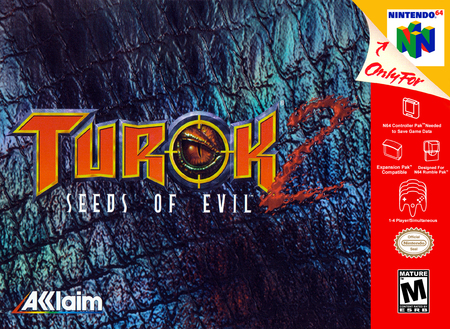 Turok 2 Seeds of Evil Black Cart Nintendo N64 Turok 2 Seeds of Evil Black Cart Nintendo N64