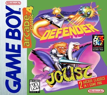 Arcade Classic 4 Defender Joust Game Boy Nintendo Game Boy Arcade Classic 4 Defender Joust Game Boy Nintendo Game Boy