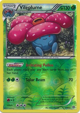 Vileplume 3 98 Rare Reverse Holo Vileplume 3 98 Rare Reverse Holo