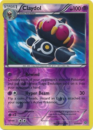 Claydol 33 98 Rare Reverse Holo XY Ancient Origins Reverse Holo Singles Claydol 33 98 Rare Reverse Holo XY Ancient Origins Reverse Holo Singles