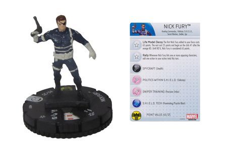 UNION JACK #043B Nick Fury Agent of S.H.I.E.L.D Marvel HeroClix Prime Rare 
