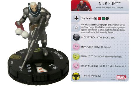 Agent of SHIELD set Radiance #041 Rare figure w/card! Heroclix Nick Fury 