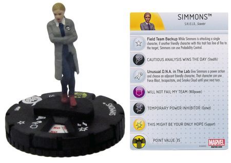 SIMMONS #022 Marvel Heroclix Nicky Fury Agent of SHIELD 