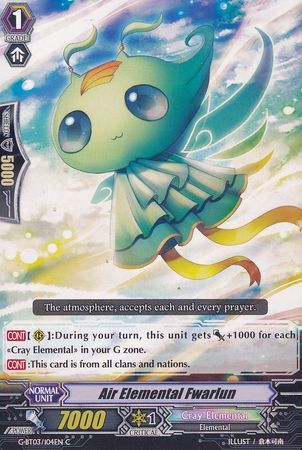 Air Elemental Fwarlun G BT03 104EN Common C Air Elemental Fwarlun G BT03 104EN Common C