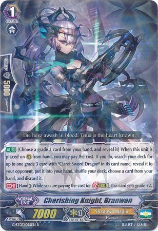 Cherishing Knight Branwen G BT03 025EN Rare R Cherishing Knight Branwen G BT03 025EN Rare R
