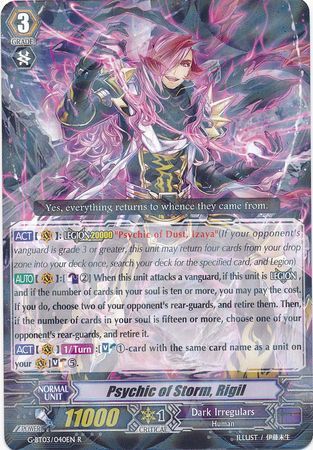Psychic of Storm Rigil G BT03 040EN Rare R G Booster Set 3 Sovereign Star Dragon Singles Psychic of Storm Rigil G BT03 040EN Rare R G Booster Set 3 Sovereign Star Dragon Singles