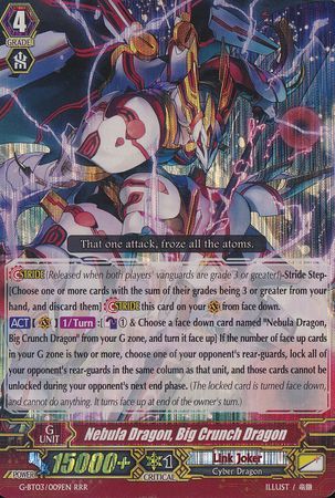 Nebula Dragon Big Crunch Dragon G BT03 009EN Triple Rare RRR Nebula Dragon Big Crunch Dragon G BT03 009EN Triple Rare RRR