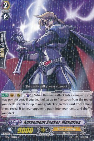 Agreement Seeker Menprius BT16 027EN Rare R Vol 16 Legion of Dragons Blades Ver E Singles Agreement Seeker Menprius BT16 027EN Rare R Vol 16 Legion of Dragons Blades Ver E Singles