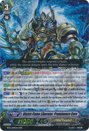 Bluish Flame Liberator Prominence Core BT16 004EN Triple Rare RRR Bluish Flame Liberator Prominence Core BT16 004EN Triple Rare RRR