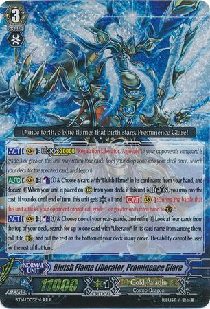 Bluish Flame Liberator Prominence Glare BT16 003EN Triple Rare RRR Vol 16 Legion of Dragons Blades Ver E Singles Bluish Flame Liberator Prominence Glare BT16 003EN Triple Rare RRR Vol 16 Legion of Dragons Blades Ver E Singles