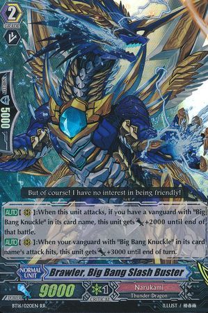 Brawler Big Bang Slash Buster BT16 020EN Double Rare RR Brawler Big Bang Slash Buster BT16 020EN Double Rare RR