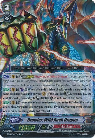 Brawler Wild Rush Dragon BT16 007EN Triple Rare RRR Brawler Wild Rush Dragon BT16 007EN Triple Rare RRR