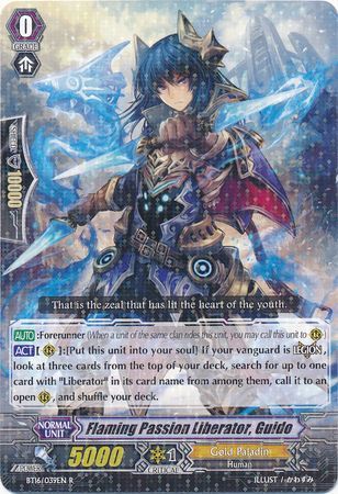 Flaming Passion Liberator Guido BT16 039EN Rare R Flaming Passion Liberator Guido BT16 039EN Rare R