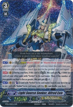 Light Source Seeker Alfred Exiv BT16 001EN Triple Rare RRR Vol 16 Legion of Dragons Blades Ver E Singles Light Source Seeker Alfred Exiv BT16 001EN Triple Rare RRR Vol 16 Legion of Dragons Blades Ver E Singles