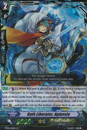 Oath Liberator Aglovale BT16 L06EN Legion Rare LR Oath Liberator Aglovale BT16 L06EN Legion Rare LR