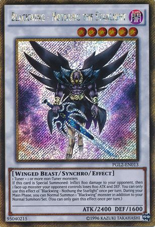 Blackwing Nothung the Starlight PGL2 EN013 Gold Secret Rare Unlimited Blackwing Nothung the Starlight PGL2 EN013 Gold Secret Rare Unlimited