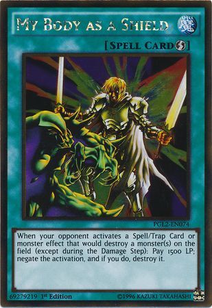 My Body as a Shield PGL2 EN074 Gold Rare Unlimited My Body as a Shield PGL2 EN074 Gold Rare Unlimited