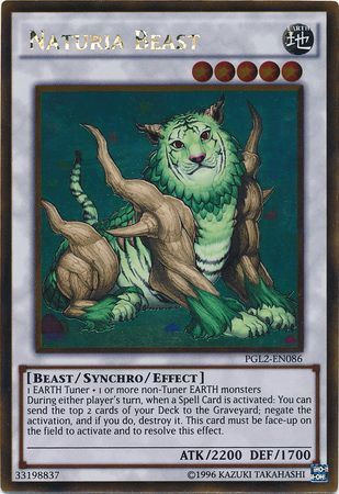 Naturia Beast PGL2 EN086 Gold Rare Unlimited Naturia Beast PGL2 EN086 Gold Rare Unlimited