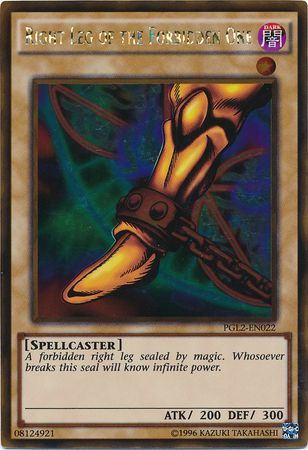 Right Leg of the Forbidden One PGL2 EN022 Gold Rare Unlimited Right Leg of the Forbidden One PGL2 EN022 Gold Rare Unlimited