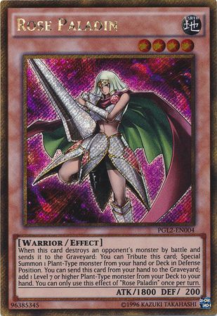 Rose Paladin PGL2 EN004 Gold Secret Rare Unlimited Rose Paladin PGL2 EN004 Gold Secret Rare Unlimited