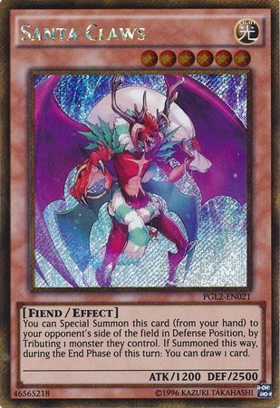 Santa Claws PGL2 EN021 Gold Secret Rare Unlimited Premium Gold Return of the Bling Unlimited Singles Santa Claws PGL2 EN021 Gold Secret Rare Unlimited Premium Gold Return of the Bling Unlimited Singles