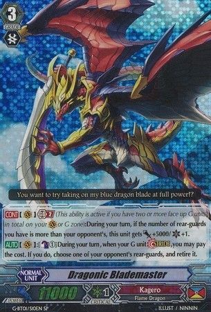 Dragonic Blademaster G BT01 S10EN Special Parallel SP Dragonic Blademaster G BT01 S10EN Special Parallel SP