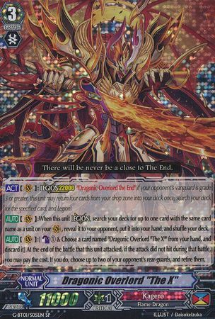 Dragonic Overlord The X G BT01 S05EN Special Parallel SP Dragonic Overlord The X G BT01 S05EN Special Parallel SP