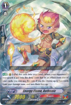 Energy Flame Aethonic G BT01 031EN Rare R Energy Flame Aethonic G BT01 031EN Rare R