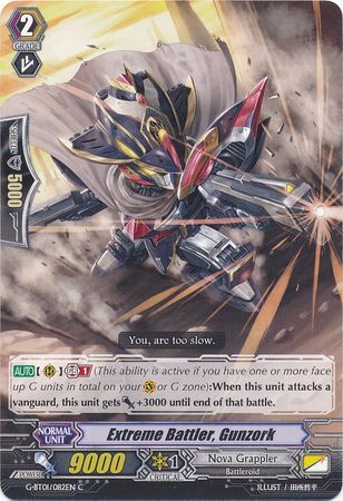 Extreme Battler Gunzork G BT01 082EN Common C G Booster Set 1 Generation Stride Singles Extreme Battler Gunzork G BT01 082EN Common C G Booster Set 1 Generation Stride Singles