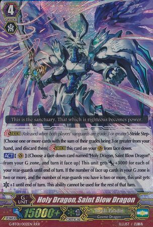 Holy Dragon Saint Blow Dragon G BT01 002EN Triple Rare RRR Holy Dragon Saint Blow Dragon G BT01 002EN Triple Rare RRR