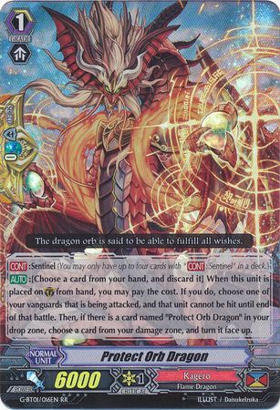 Protect Orb Dragon G BT01 016EN Double Rare RR Protect Orb Dragon G BT01 016EN Double Rare RR