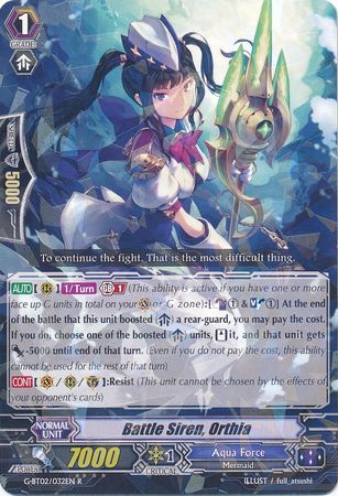Battle Siren Orthia G BT02 032EN Rare R Battle Siren Orthia G BT02 032EN Rare R