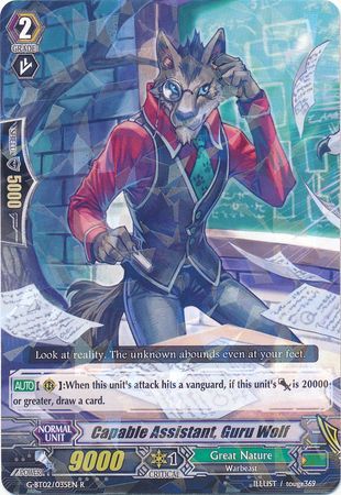 Capable Assistant Guru Wolf G BT02 035EN Rare R Capable Assistant Guru Wolf G BT02 035EN Rare R