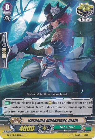 Gardenia Musketeer Alain G BT02 102EN Common C Gardenia Musketeer Alain G BT02 102EN Common C