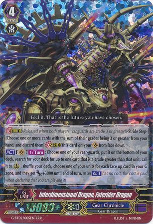 Interdimensional Dragon Faterider Dragon G BT02 005EN Triple Rare RRR Interdimensional Dragon Faterider Dragon G BT02 005EN Triple Rare RRR
