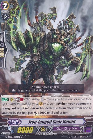 Iron fanged Gear Hound G BT02 064EN Common C G Booster Set 2 Soaring Ascent of Gale Blossom Singles Iron fanged Gear Hound G BT02 064EN Common C G Booster Set 2 Soaring Ascent of Gale Blossom Singles