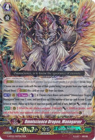 Omniscience Dragon Managarmr G BT02 007EN Triple Rare RRR Omniscience Dragon Managarmr G BT02 007EN Triple Rare RRR
