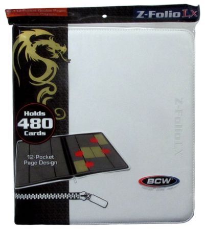 BCW White Z Folio LX 12 Pocket Album Binder 1 ZF12LX WHI Binders Portfolios BCW White Z Folio LX 12 Pocket Album Binder 1 ZF12LX WHI Binders Portfolios