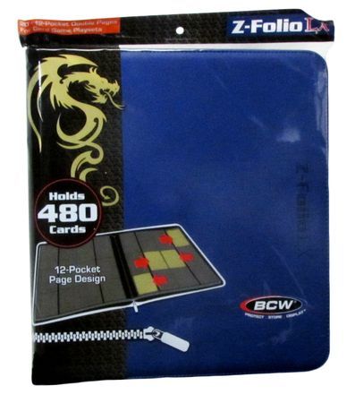 BCW Blue Z Folio LX 12 Pocket Album Binder 1 ZF12LX BLU Binders Portfolios BCW Blue Z Folio LX 12 Pocket Album Binder 1 ZF12LX BLU Binders Portfolios