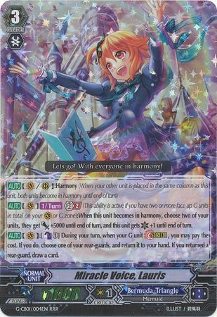 Miracle Voice Lauris G CB01 004EN Triple Rare RRR Miracle Voice Lauris G CB01 004EN Triple Rare RRR