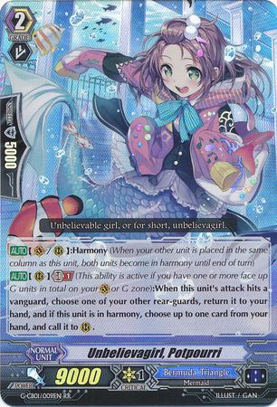 Unbelievagirl Potpourri G CB01 009EN Double Rare RR G Clan Booster 1 Academy of Divas Singles Unbelievagirl Potpourri G CB01 009EN Double Rare RR G Clan Booster 1 Academy of Divas Singles