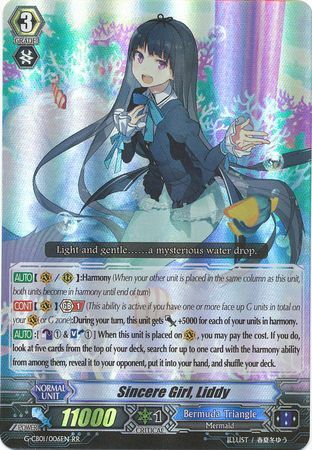 Sincere Girl Liddy G CB01 006EN Double Rare RR G Clan Booster 1 Academy of Divas Singles Sincere Girl Liddy G CB01 006EN Double Rare RR G Clan Booster 1 Academy of Divas Singles